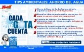 Tips Ambientales ESE Carmen Emilia Ospina: Ahorro del Agua