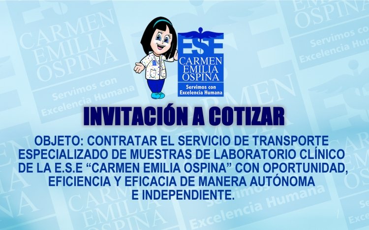 Invitacion cotizar Transporte de Muestras