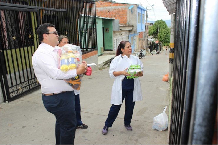 Un total de 90 familias recibieron complementos alimenticios por parte de la E.S.E