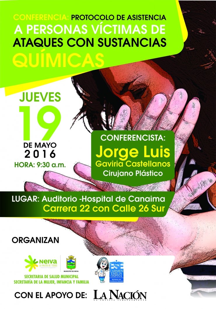Invitación conferencia: Protocolo de asistencia a personas víctimas de ataques con sustancias químicas